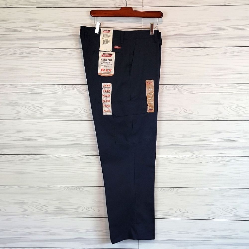 Dickies Blue Cargo Pants with Straight-Leg Design NWT Mens Size 36X30